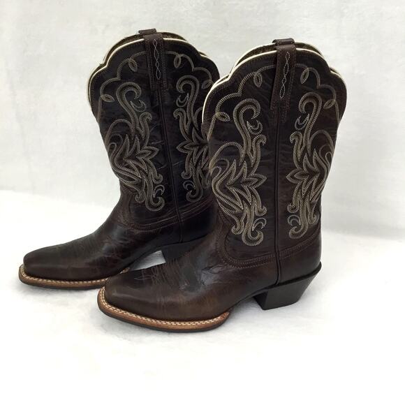 ARIAT Women's Legend Chocolate Chip Western Boots Snip Toe Sz 7B - Picture 2 of 11